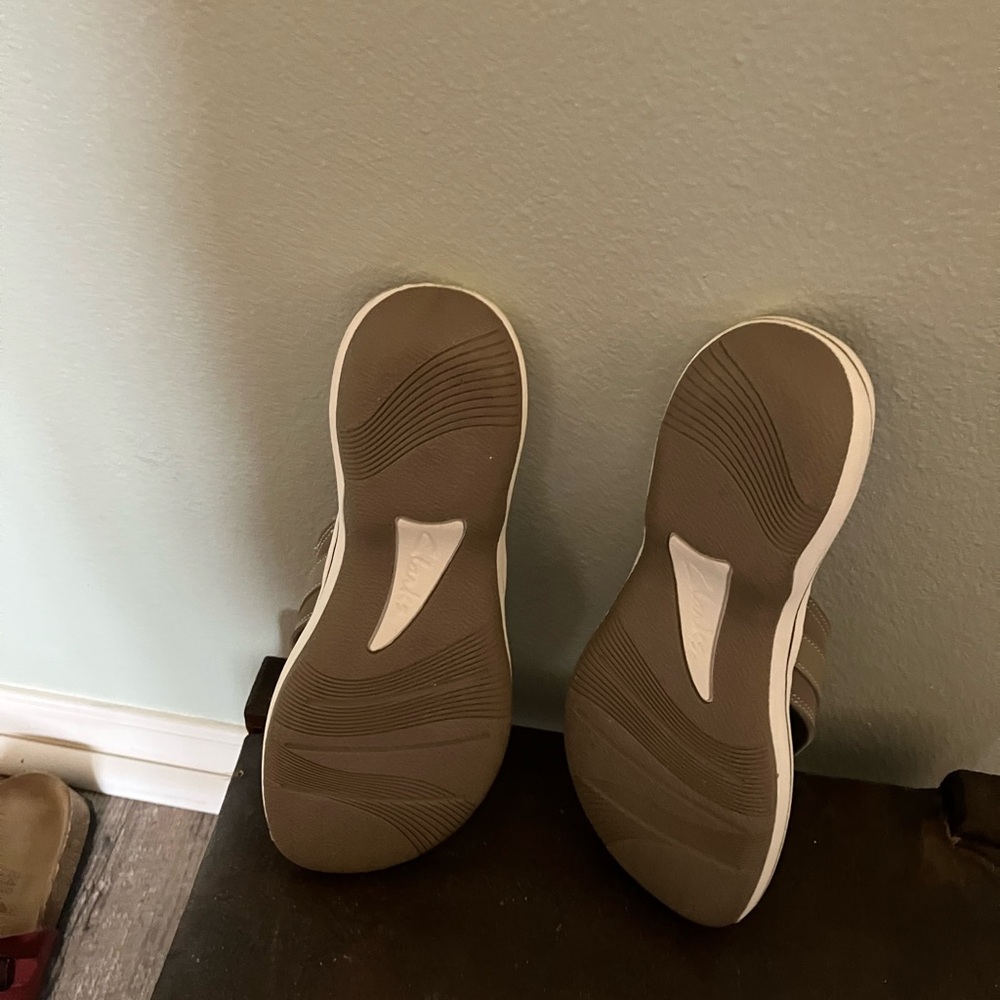 Brown Sandals with White Soles